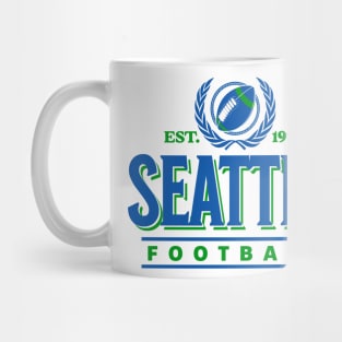 Retro Seattle Football Vintage Crest Mug